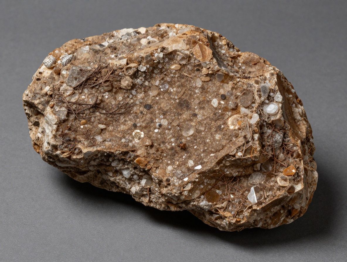 Prirodni kristali magnezijeve soli bijele boje na tamnom kamenom podlošku s grančicama eukaliptusa, estetski botanički prikaz